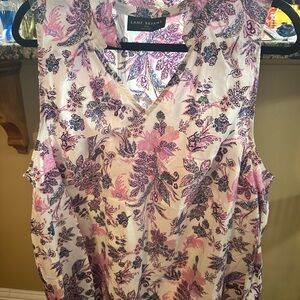 Lane Bryant Pink and Purple Floral Blouse